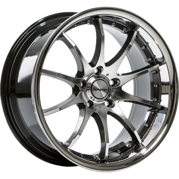 Tomason TN8 HYPERBLACK DIAMOND POLISHED WITH STAINLESS STEEL LIP