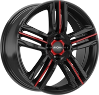  R57 BLACK RED SPOKE 
