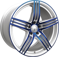 DESIGN 0217 WHITE - GLOSSY BLUE POLISHED 
