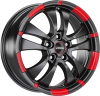 R59 JET BLACK MATT - RED RIM 