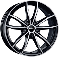 UNIWHEELS X12 DIAMOND BLACK POLISHED 