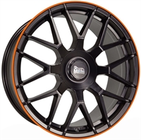  GT1 MATT BLACK - ORANGE LIP 