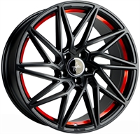  KT20 MATT BLACK - RED INSIDE 