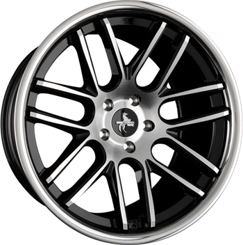 KT14 CONCAVE SCHWARZ FRONTPOLIERT M. EDELSTAHLTIEFBETT