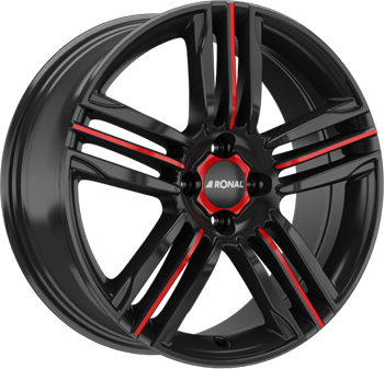 R57 MCR JETBLACK-RED SPOKE