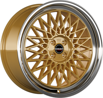 B GOLD RIM POLISHED