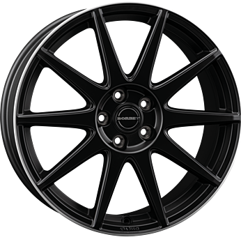 GTX BLACK MATT RIM SILVER