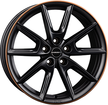 LX18 BLACK MATT RIM COPPER