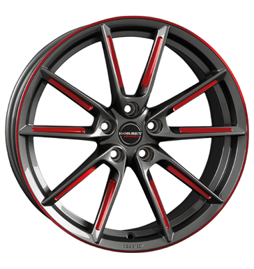 LX GRAPHITE SPOKE RIM RED POLISHED