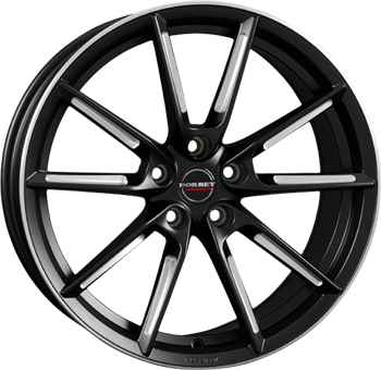 LX BLACK MATT SPOKE RIM POLISHED