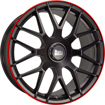 GT1 MATT BLACK LIP RED