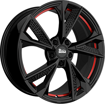 RS6 BLACK PAINTED RED INSIDE